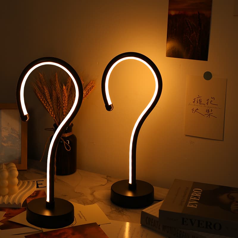 Question Mark Shape Table Lamp, Usb