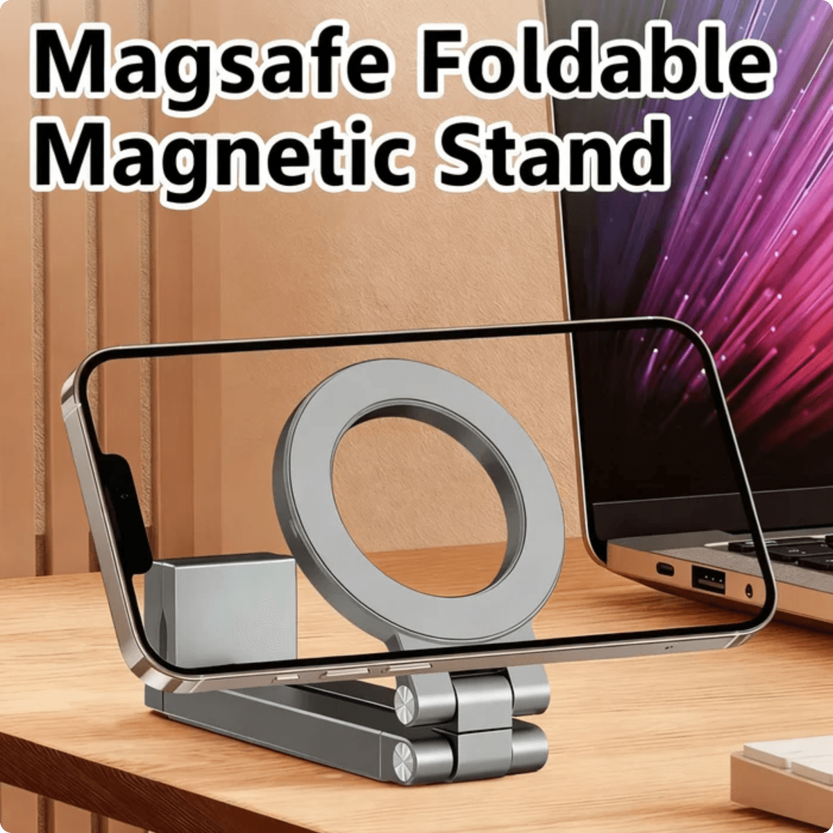 Magnetic Phone Stand For Travel, 360